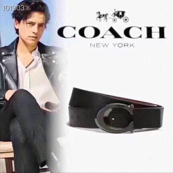 NWT Coach Signature Buckle Cut To Size Reversible Belt 38 Mm 91305 - Picture 5 of 8